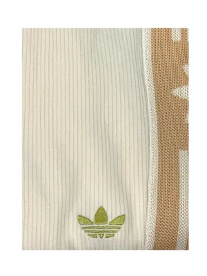 new adidas Originals ミ Ski Chic Flared Rib Retro 3 Stripe Leggings ミ Oatmeal ミ M thumbnail 14
