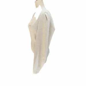 Free People Saffron‎ open back Ivory Ribbed Knit Sweater size medium, nwt thumbnail 5