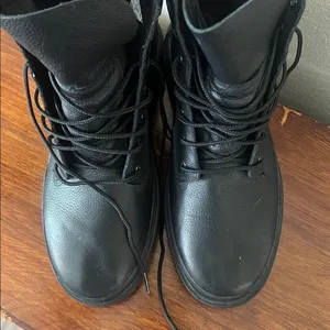 Timberland Ray City Black Combat Boots Lug Sole Leather Women’s 9.5 A2JNY thumbnail 9