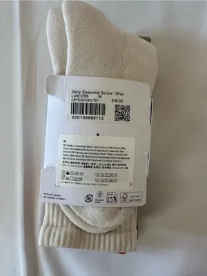 lululemon athletica Daily Essential Crew Socks - Red & Tan thumbnail 2