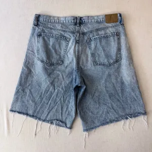Aeropostale Baggy Jorts Denim Shorts 14 Light Wash Distressed Raw Hem Cotton thumbnail 4