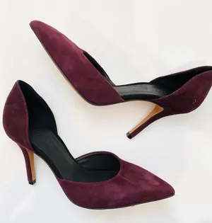 Vince Maroon leather heels thumbnail 1