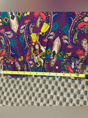Anthropologie Intimates Pullon Pants Wide Leg Paisley Print Gypsey Hippie XXS/XS thumbnail 4