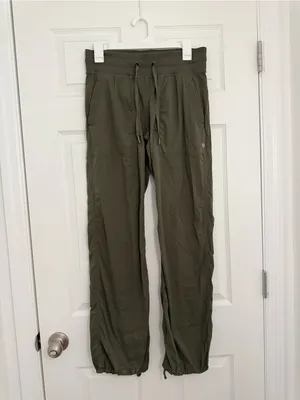 Lululemon Dance Studio Mid-Rise Pant Full Length Army Green Size 6 thumbnail 4