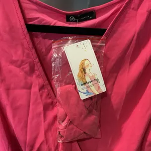 Prettygarden Pink V-Neck Long Sleeve Pleated Fit & Flare Waist Tie Dress XL thumbnail 3