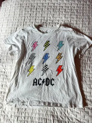 AC/DC White Lightning Graphic T-Shirt Sizs XL thumbnail 1