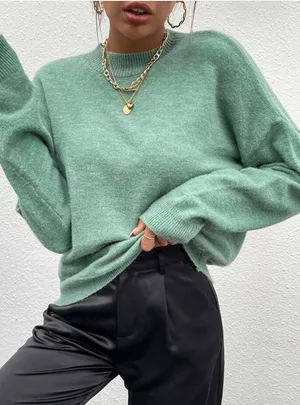 SheIn Green Sweater thumbnail 1