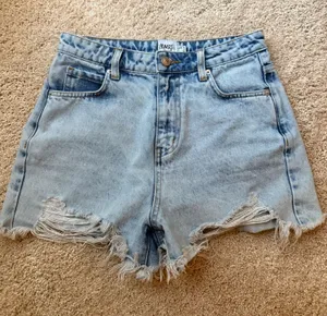 Princess Polly Denim Shorts High-Waisted thumbnail 1