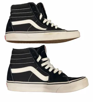 Women's Vans Sk8-Hi Black White Sneakers Size 8 thumbnail 1