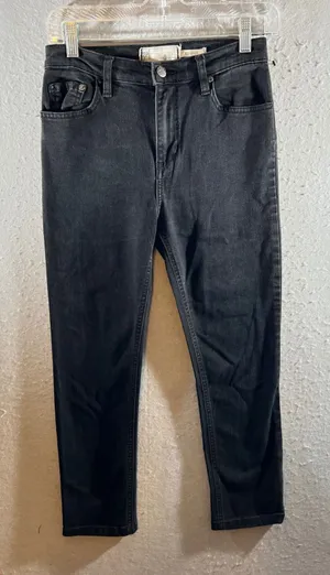 1258‎ | Free People Hi-Rise Skinny Cropped Stretch Denim Jeans Black Womens 26 thumbnail 1