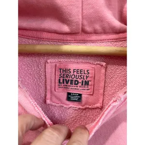 American Eagle Oversized Pink Distressed Sweater‎ Cotton Blend Casual Size Small thumbnail 6