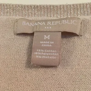 ‎Banana Republic holiday silver shimmer sweater M thumbnail 4