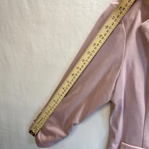 women's casual, pink, three-quarter sleeve‎ blazer cardigan thumbnail 7