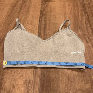 Bo+Tee Womens Gray 2PC Seamless Sports Bra Legging Yoga Pant Set XS/Small thumbnail 9