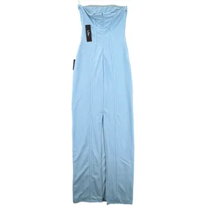 Lulus Ismene Light Blue Corset Seamed Strapless Maxi Dress NWT Sz XS thumbnail 3
