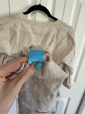 J.McLaughlin Riviera Dress Linen Natural/Tan Size Small thumbnail 5