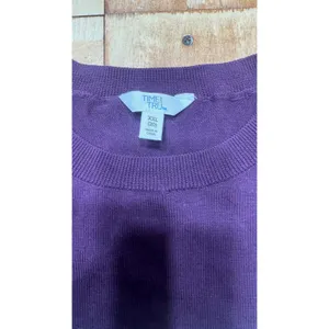 Time and Tru Womens Talking Sweater Purple Pearl Stripe XXL 20‎ New thumbnail 2