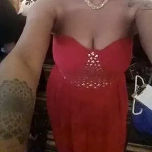 💐🟡LAST ONE: Red and Gold Stud Dress - Medium thumbnail 5