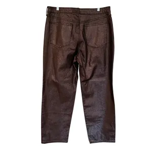 Old Navy High Rise OG Loose Metallic Jeans‎ Women's 14 Bronze Holiday Glam Party thumbnail 9