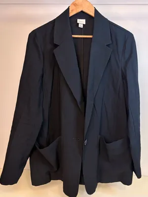 a new day Black Classic Open-Front Blazer - lightweight sz Large thumbnail 1