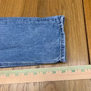American Eagle Mom Jean Light‎ Wash Distressed High Rise Strigid Denim 10 Long thumbnail 4