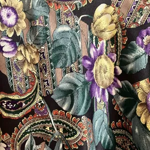 Floral Satin Chemise Purple Size M thumbnail 2