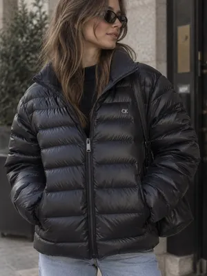 Calvin Klein Women's Black Packable Down Puffer Jacket Lightweight Small thumbnail 1