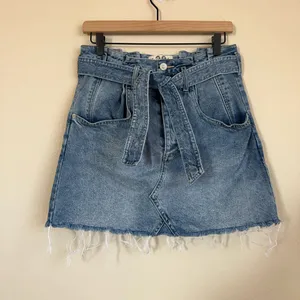 Free People Denim Paper Bag Skirt thumbnail 4
