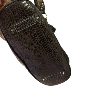 Source Unknown Animal Print Snakeskin Sequined Tote Should Bag Purse 15 x 14 x 6.5 inches thumbnail 7
