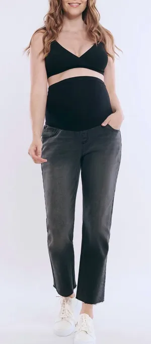 Motherhood Maternity Slim Straight Jeans Black Large NWT STITCH FIX thumbnail 1
