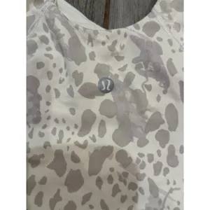 Lululemon Align Tank Top Womens Size 2 Antique White Cheetah Camo Padded Sporty thumbnail 5