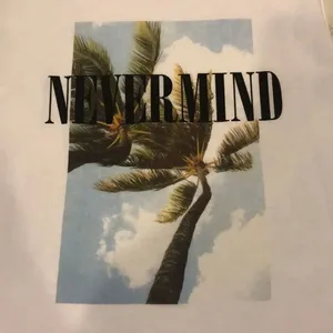 Chrldr “Nevermind” w. Palm Tree White Tank Top - Size S thumbnail 2