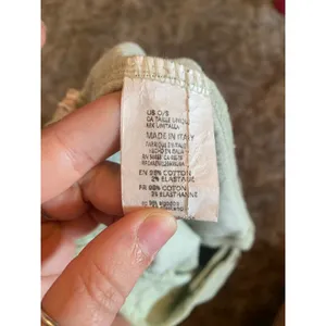 Don't Ask Why Brandy Melville Light Green Corduroy Button Front Mini Skirt OS thumbnail 6