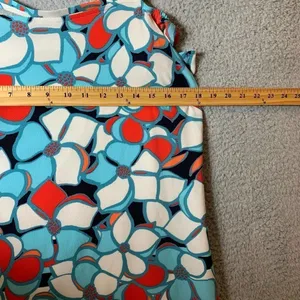Kaari Blue Dress Womens‎ S Small Floral Pattern Blue Red White Cold Shoulder thumbnail 5