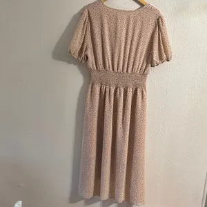 Elegant Cream Polka Dot Dress thumbnail 8