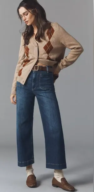 Maeve the Colette High-Rise Wide-Leg Cropped Jeans size 31P thumbnail 1