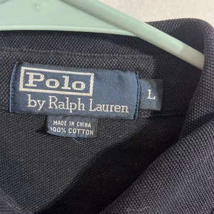 Polo by Ralph Lauren 100% cotton western pearl snap women’s size large in black thumbnail 2