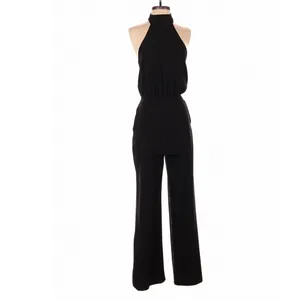 Lulus Black Moment for Life Halter Jumpsuit Wide Leg Size XS Minimalist Cocktail thumbnail 5