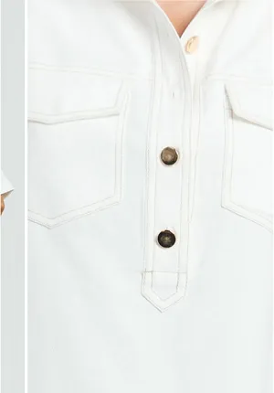 Showpo Short Sleeve Collared Patch Pocket Shift Dress thumbnail 4