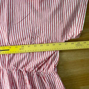 Source Unknown NWT Casual Red White Striped Midi Maxi Blouse Button Up Dress 3XL thumbnail 5