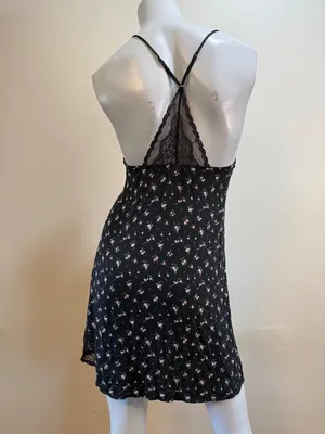 Victoria's Secret Lacey Strappy Mesh Coquette Floral Dainty Dreamy Whimsigoth Slip Dress XS thumbnail 5
