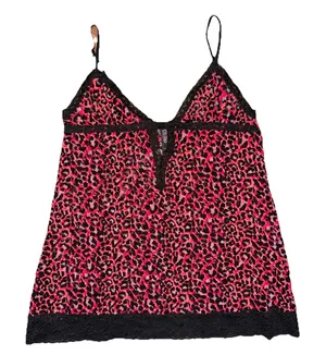 Victoria's Secret Red‎ Animal Print Lace Babydoll Nightie Lingerie Lacie Y2K thumbnail 1