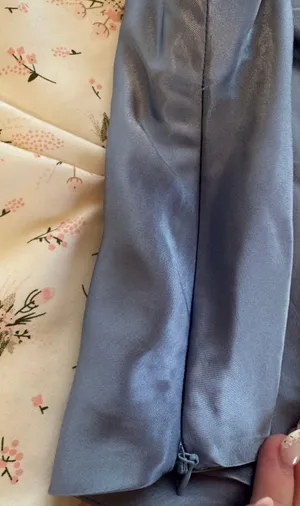 Zara blue satin top thumbnail 5