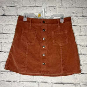 Aerie Corduroy Mini Button Skirt size L. thumbnail 3
