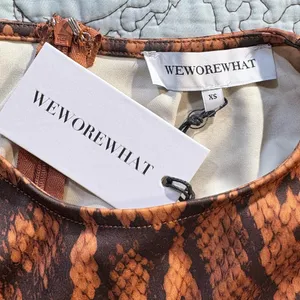 NWT WeWoreWhat Snake Print Fit & Flare Dress Brown Black Sleeveless Mini ~XS💛 thumbnail 8
