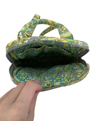 Vera Bradley Paisley Quilted Cotton Mini Backpack Green Blue‎ Floral Travel Bag thumbnail 3