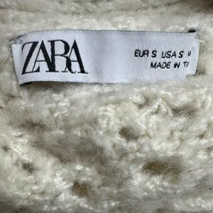 Cream Cardigan Chunky Knit Grandpa oversized‎ fit Cozy Open Weave Boho small thumbnail 3