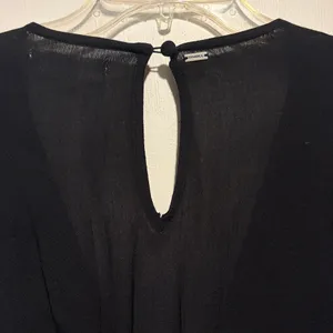 O’Neill- NWT “Bryan” Black Sheer Wide Leg Bell Sleeves Jumpsuit Coverup- Size S thumbnail 4