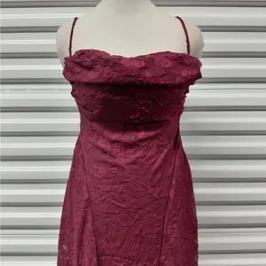 AU D'AMOUR Womens Dress Size Small Burgundy Midi Open Back Cocktail Party thumbnail 5