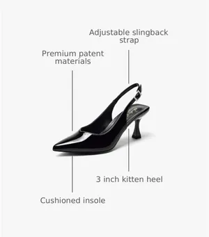 Amazon Black slingback heels thumbnail 2